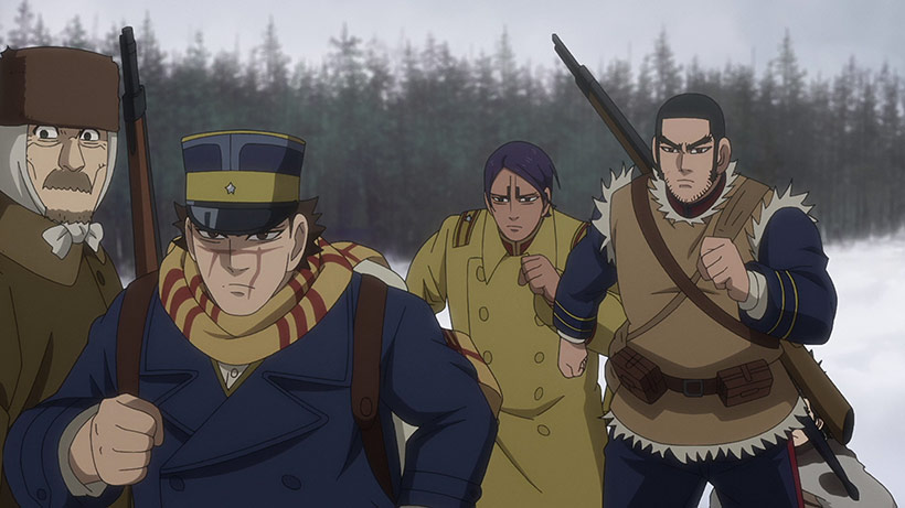 Golden Kamuy Complete Season 3, Sugimoto leading the team in the snow