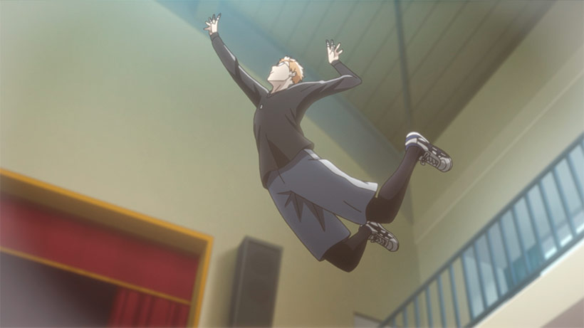 2.43 - Seiin High School Boys Volleyball Team review, Haijima jumping to spike the ball